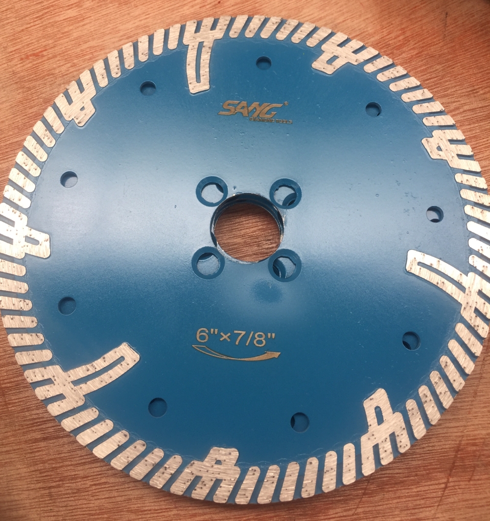 6" Continuous Rim Pro-Teeth Turbo General Purpose Blade for cutting Granite, Marble