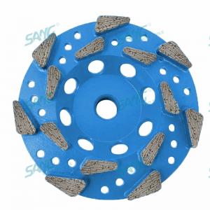tear drop diamond cup grinding wheel for concrete granite and marble