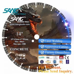 A grade 350mm laser welded Arix turbo segment diamond saw blade for concrete