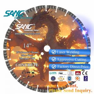 350mm laser welded arrow turbo Arix segment diamond cutting disc for concrete cutting