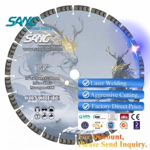 350mm 14 inch laser welded Arix turbo segment diamond saw blade for concrete cutting