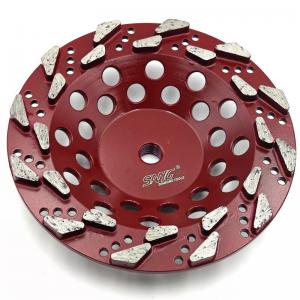 7 inch tear drop threaded arbor diamond cup wheel for heavy duty fast grinding