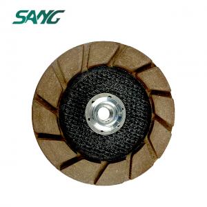 Transitional ceramic segmented cup wheel for concrete floor grinding