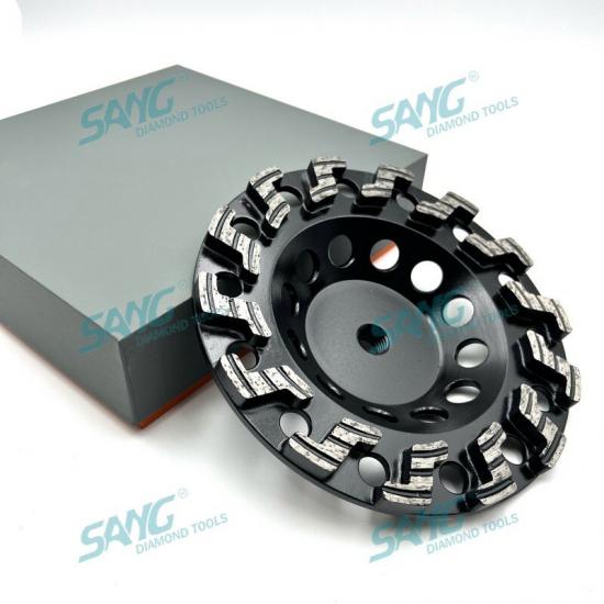 7 inch S segmented diamond cup wheel for concrete grinding