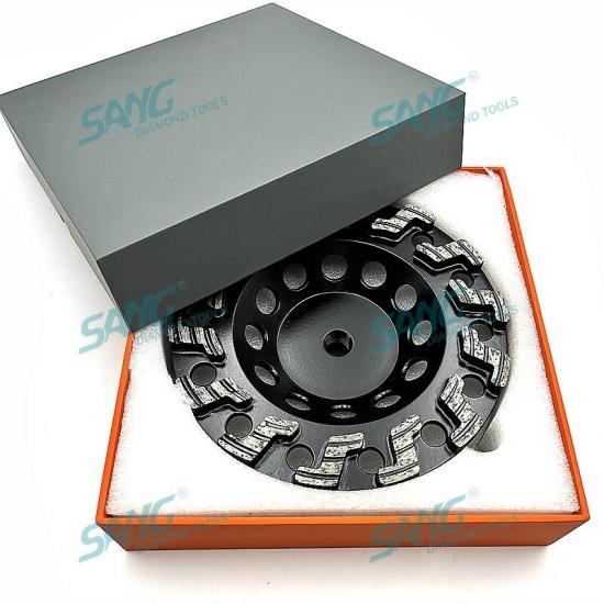 7 inch S segmented diamond cup wheel for concrete grinding