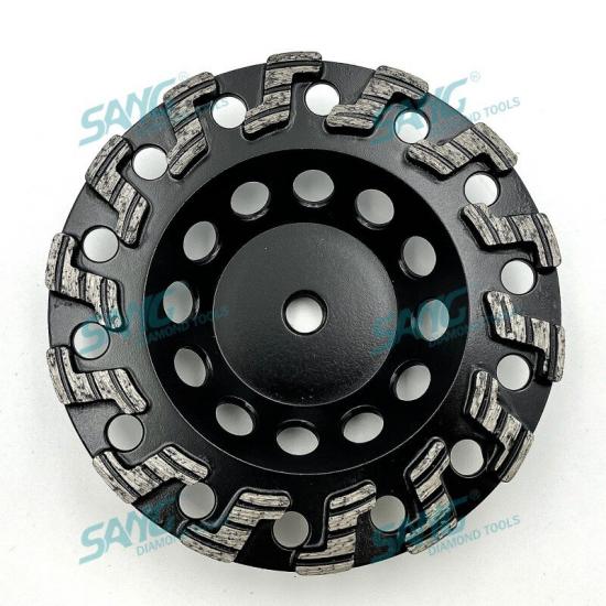 7 inch S segmented diamond cup wheel for concrete grinding