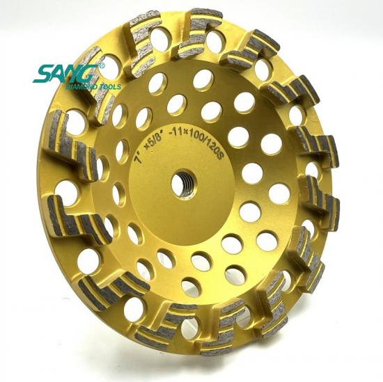 7 inch 180mm turbo S segment diamond cup wheel for concrete grinding