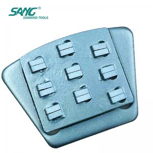 Trapezoid PCD diamond grinding block for epoxy floor coating removal