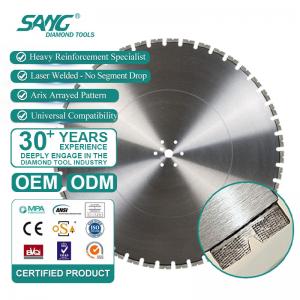 800mm laser welded array pattern diamond wall saw blade for reinforced concrete